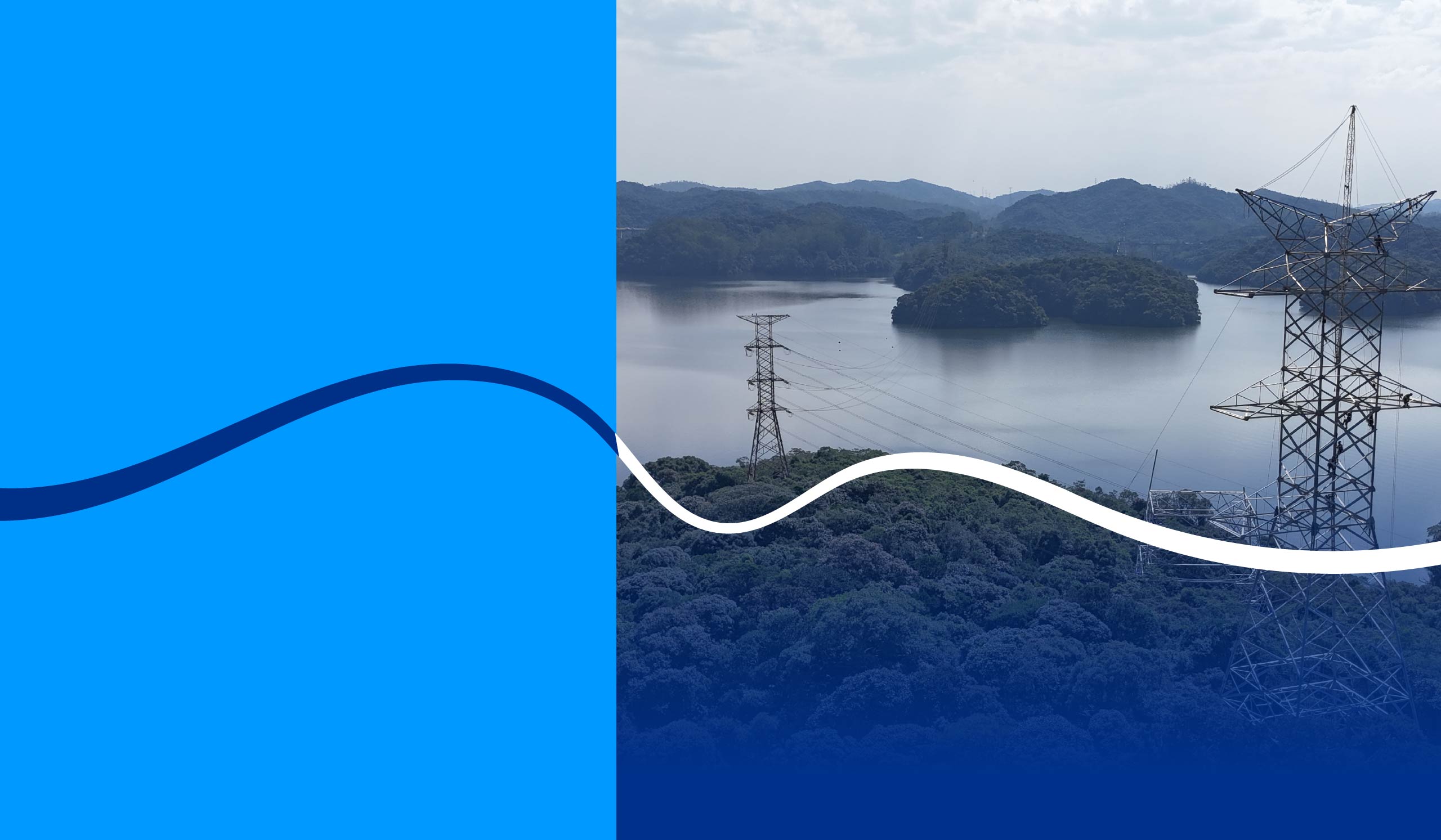 Paisaje de planta en Colombia con datos de crecimiento en inversiones y acciones ISA