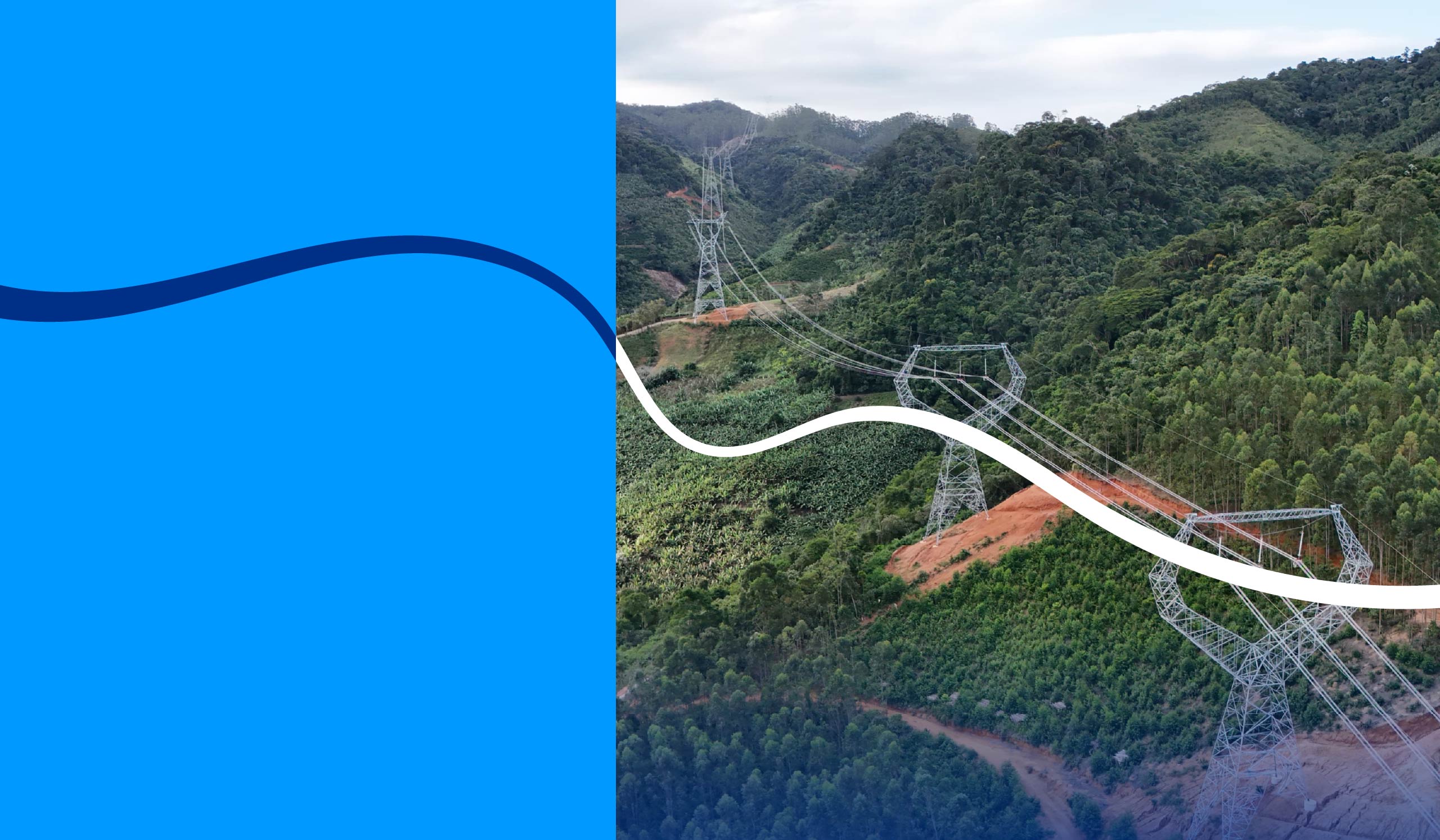 Paisaje de planta en Colombia con datos de crecimiento en inversiones y acciones ISA